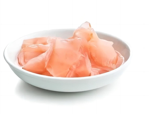 잘라낸 달콤한 매운 신선한 일본 소금에 절인 생강과 초밥 제품을 위한 스트립
